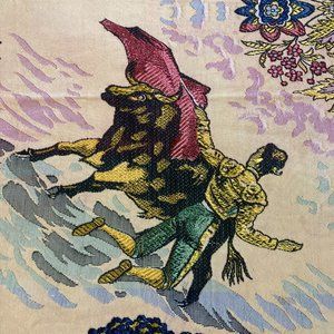 Vintage Spanish Bull Fighter Throw Blanket